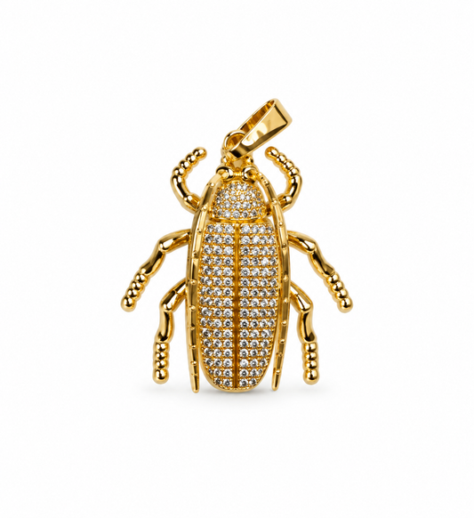 Golden Beetle Necklace
